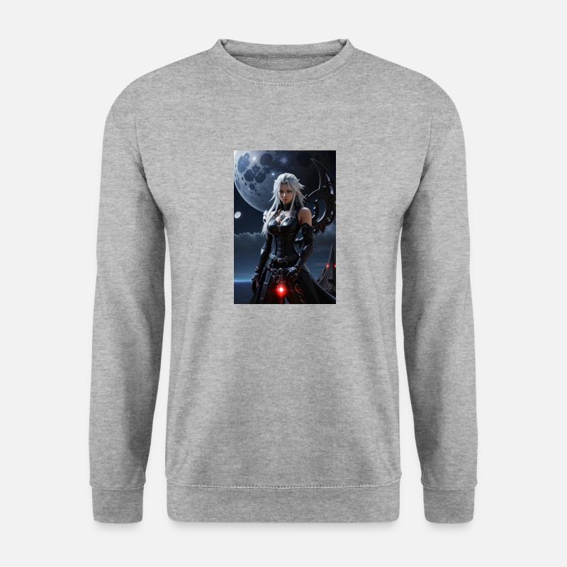 AI 3D Version 52 - Unisex Pullover - Weißgrau meliert