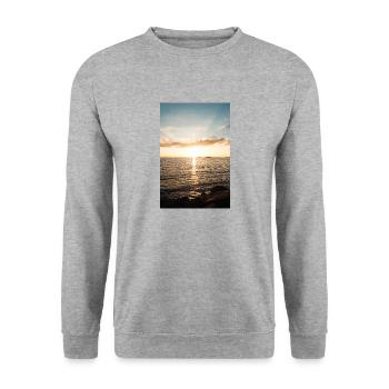 ocean - Unisex Sweatshirt - salt & pepper - Front - Alina (178cm) & Michal (187cm)