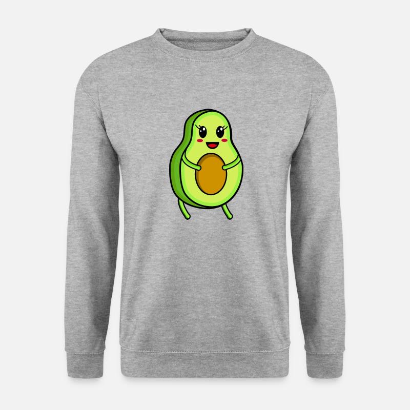 Süße Avocado - Unisex Pullover - Weißgrau meliert