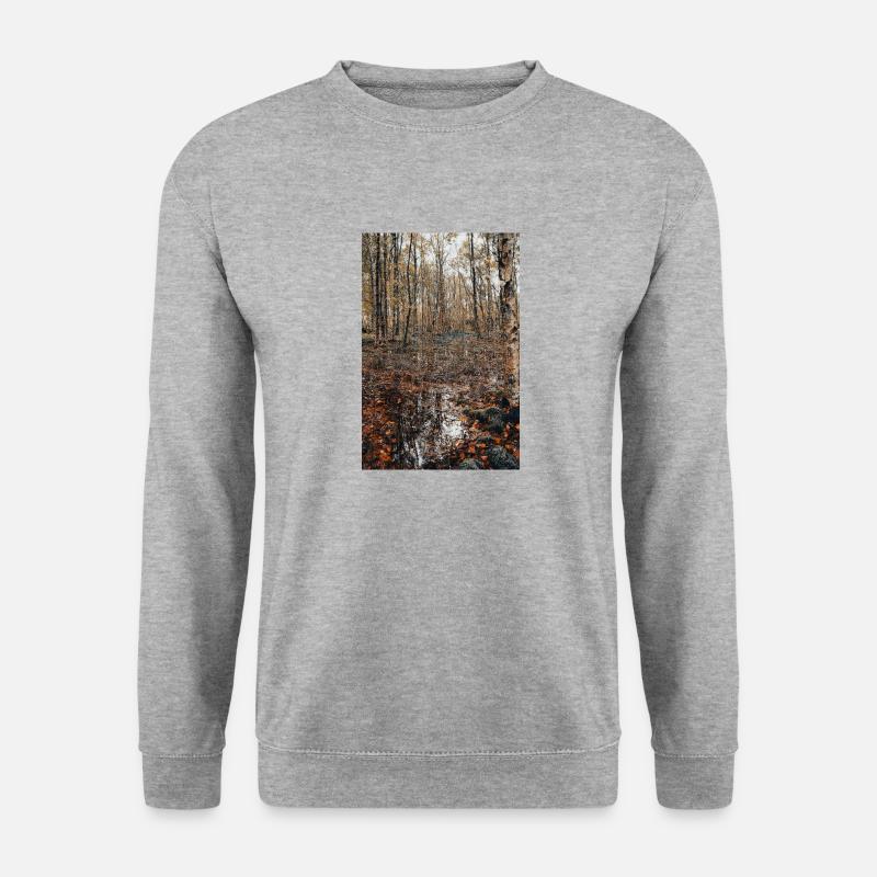 Wald - Unisex Pullover - Weißgrau meliert
