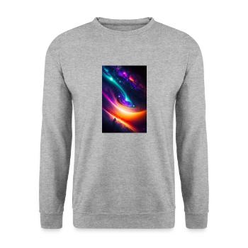 Abstract Galaxy - Unisex Sweatshirt - salt & pepper - Front - Alina (178cm) & Michal (187cm)