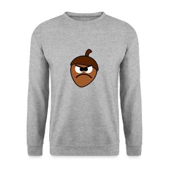 Grumpy Nut - Unisex Pullover - Weißgrau meliert - Vorne - Alina (178cm) & Michal (187cm)