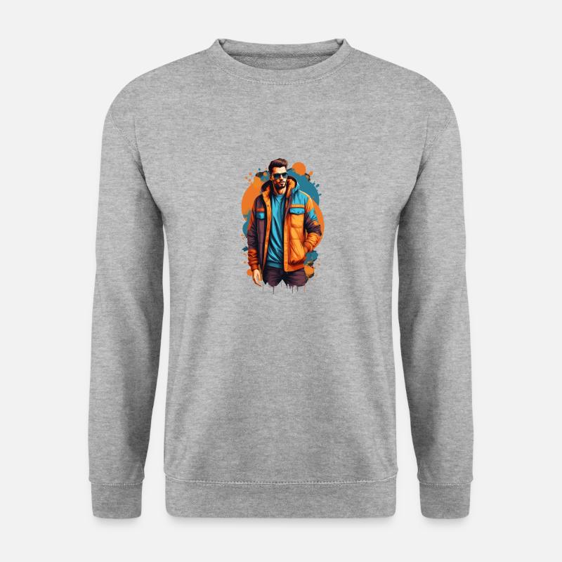 Schließ mich an - Unisex Pullover - Weißgrau meliert