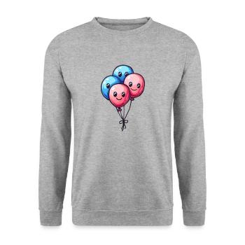 Balloons for children - Unisex Sweatshirt - salt & pepper - Front - Alina (178cm) & Michal (187cm)