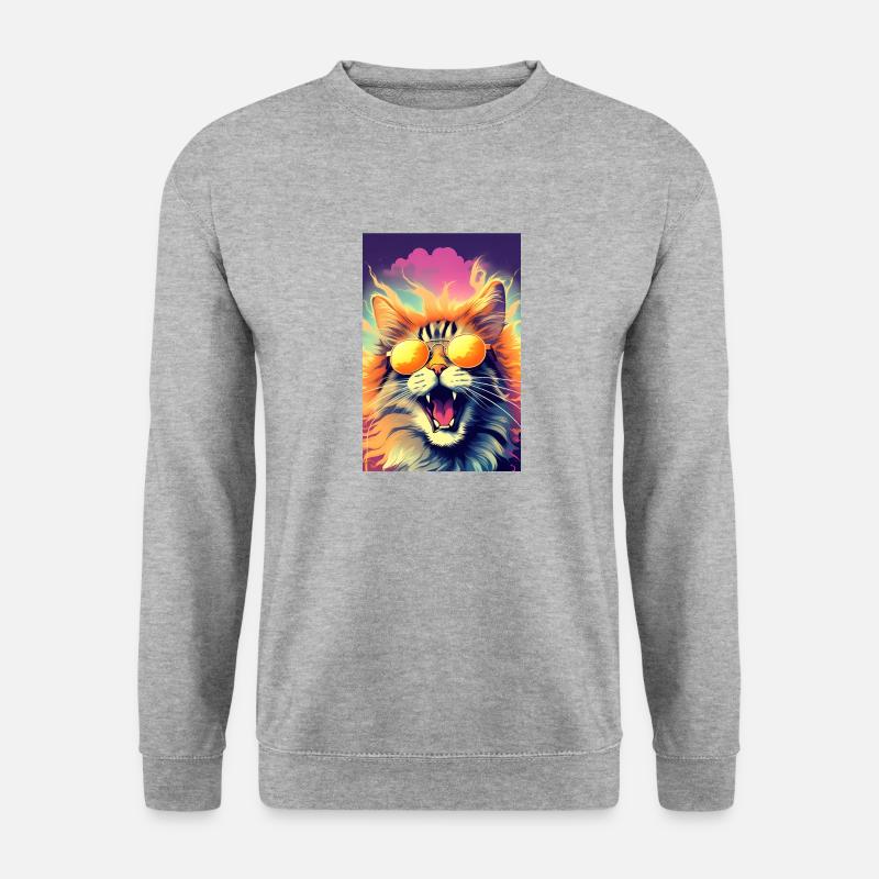 Crazy Cat - Unisex Sweatshirt - salt & pepper