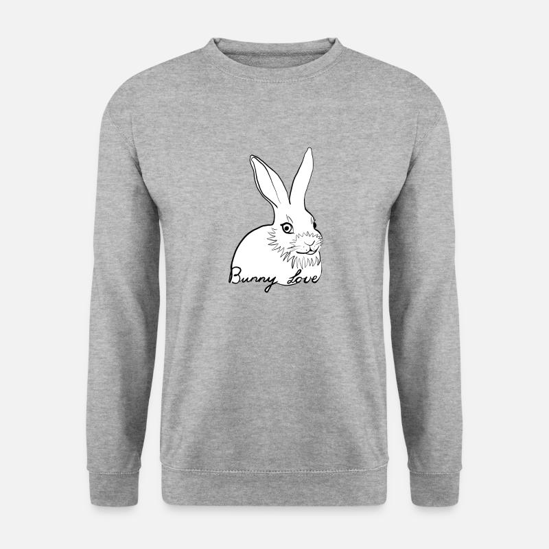 Bunny Love - Unisex Pullover - Weißgrau meliert