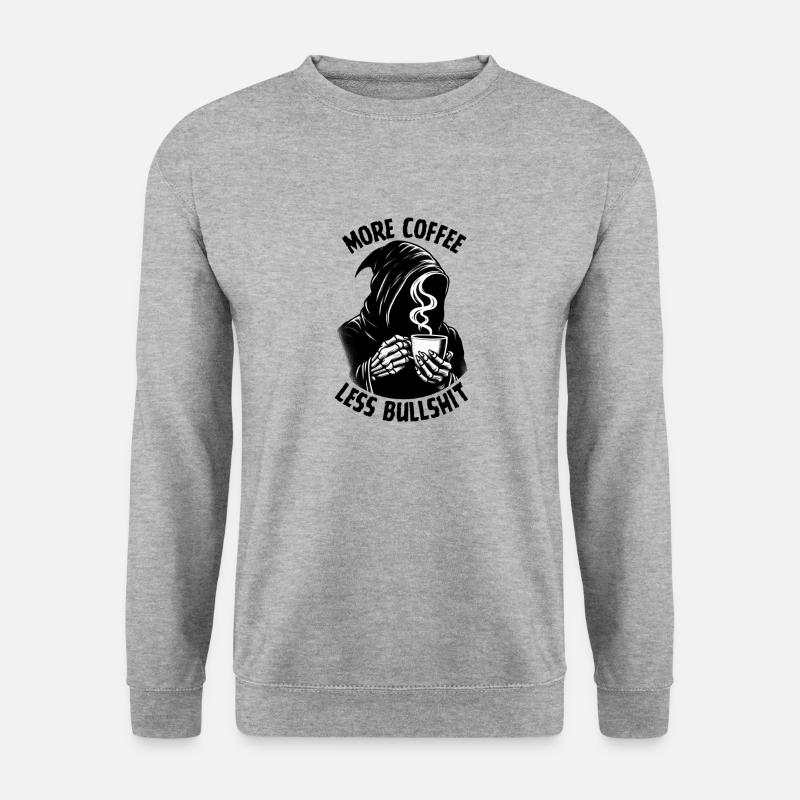 Mehr Kaffee - Unisex Pullover - Weißgrau meliert