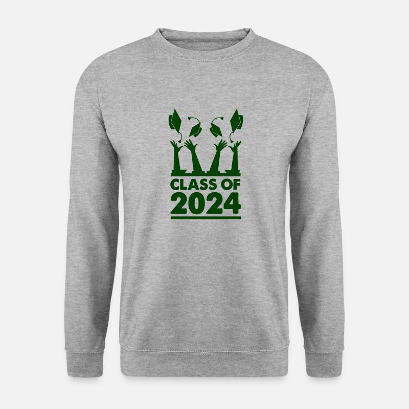 class of 2024 - Unisex Pullover - Weißgrau meliert