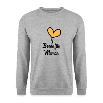 HAPPY MOTHER'S DAY - Unisex Sweatshirt - salt & pepper - Front - Alina (178cm) & Michal (187cm)