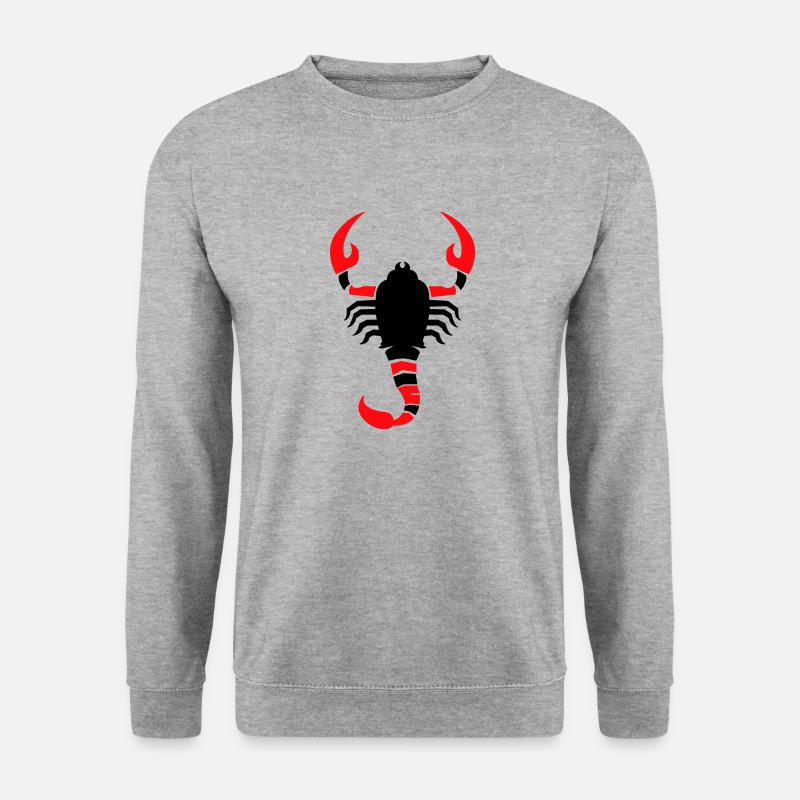 skorpion - Unisex Pullover - Weißgrau meliert