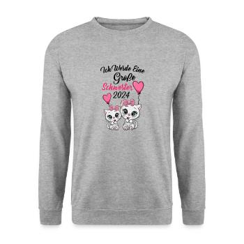 Grande soeur 2024 - Sweat-shirt Unisexe - gris chiné - Devant - Alina (178cm) & Michal (187cm)