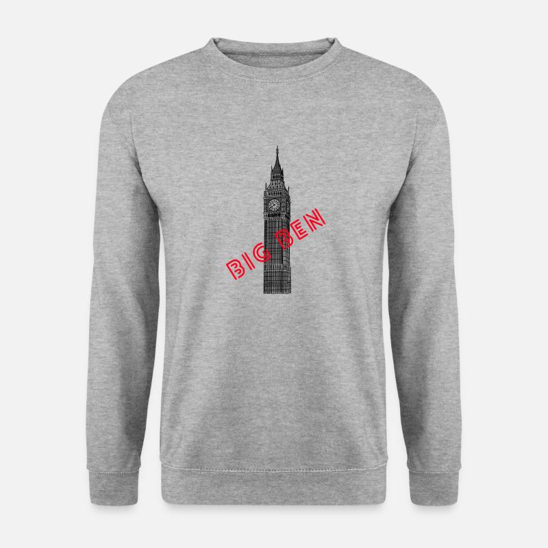 Big Ben London - Unisex Pullover - Weißgrau meliert