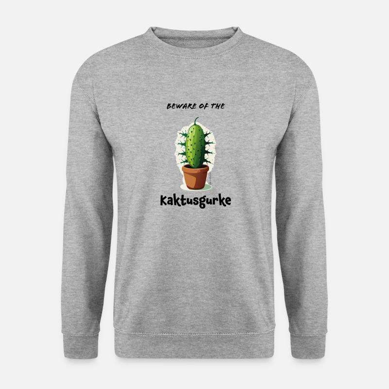 The incredible Kaktusgurke - Unisex Pullover - Weißgrau meliert