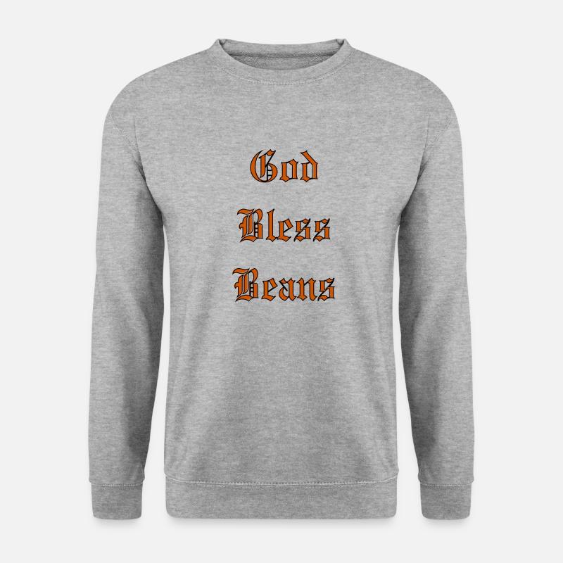 GodBlessBeans - Unisex Pullover - Weißgrau meliert