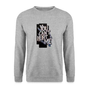 You Can't Hurt Me - Unisex Sweatshirt - salt & pepper - Front - Alina (178cm) & Michal (187cm)