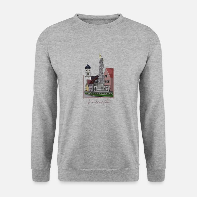 Wallerstein // Illustration - Unisex Pullover - Weißgrau meliert