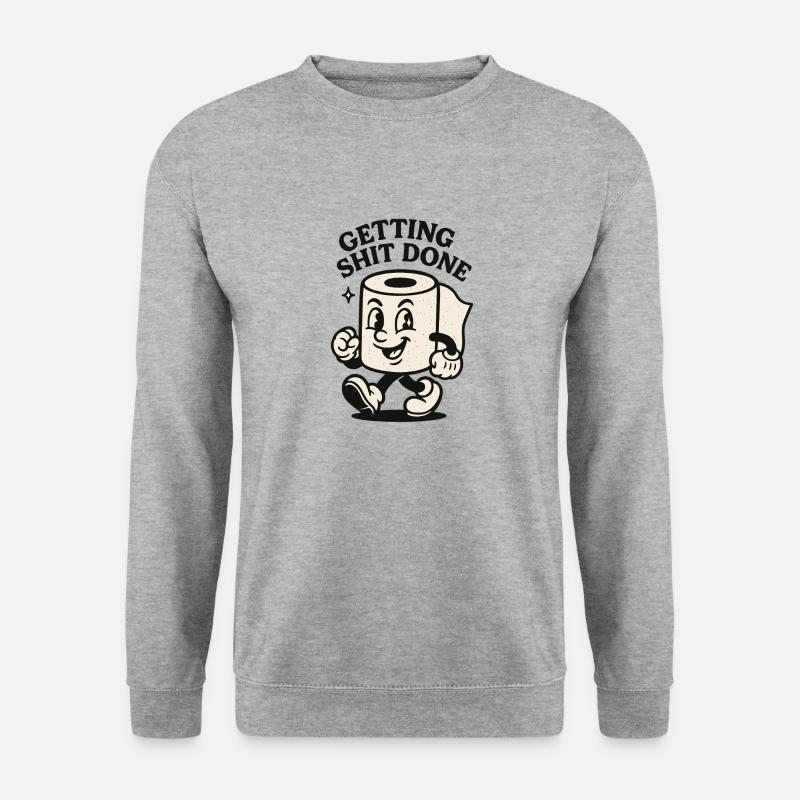 Scheiße erledigen - Unisex Pullover - Weißgrau meliert