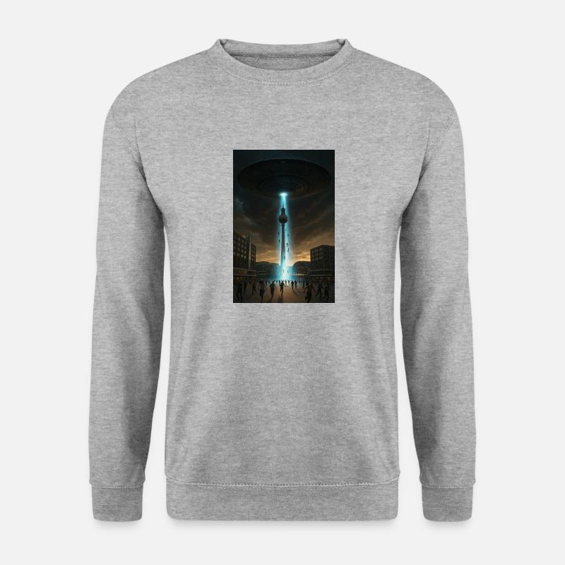 BERLIN - Unisex Pullover - Weißgrau meliert