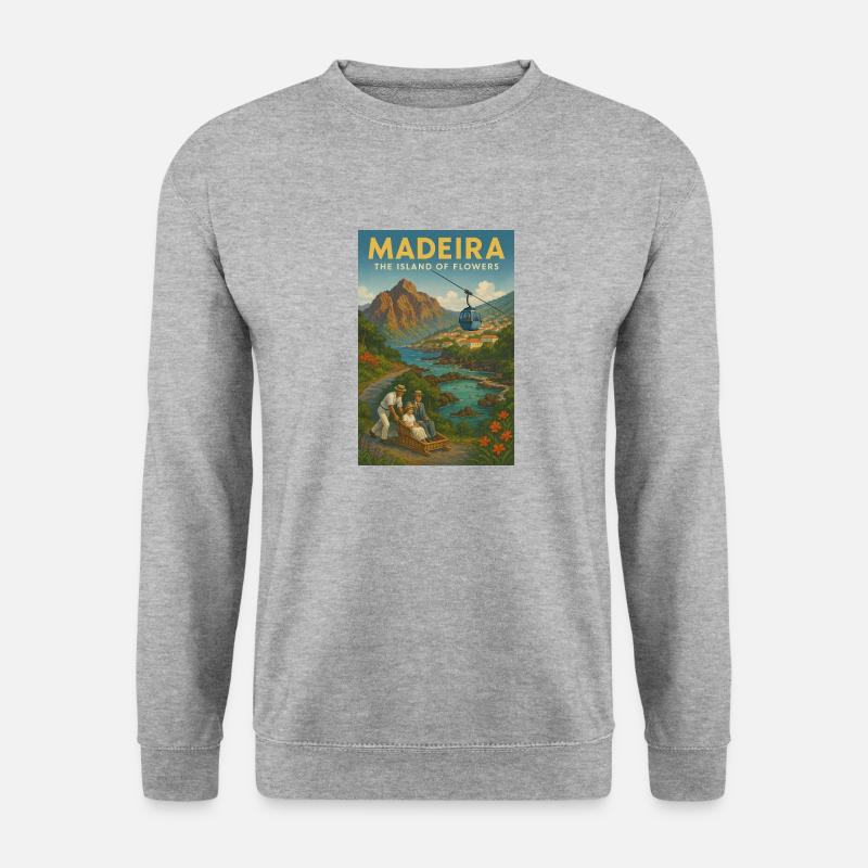 Madeira2 - Unisex Pullover - Weißgrau meliert
