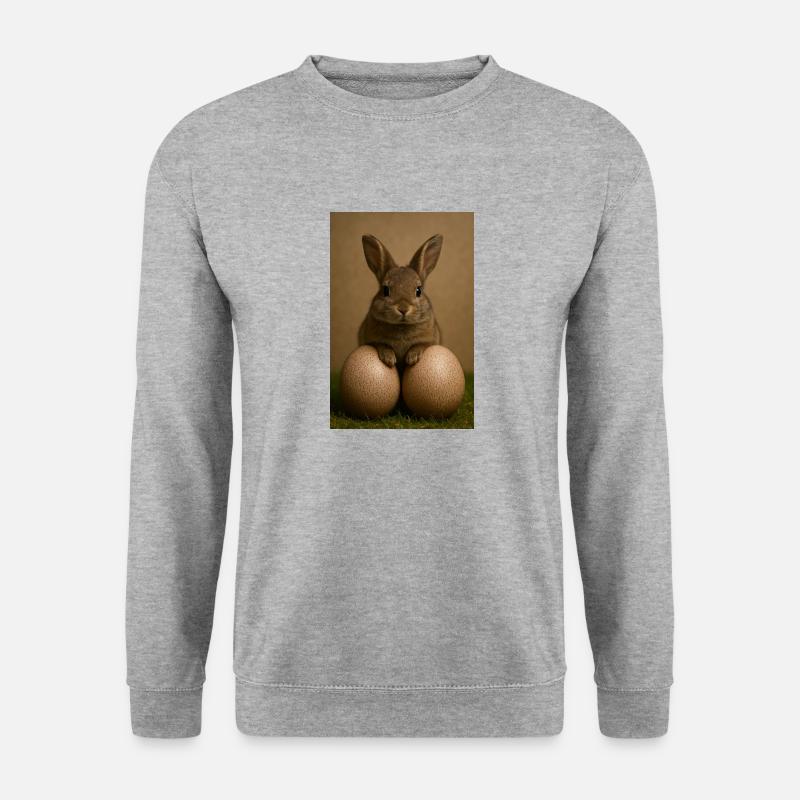 Ostern - Unisex Pullover - Weißgrau meliert