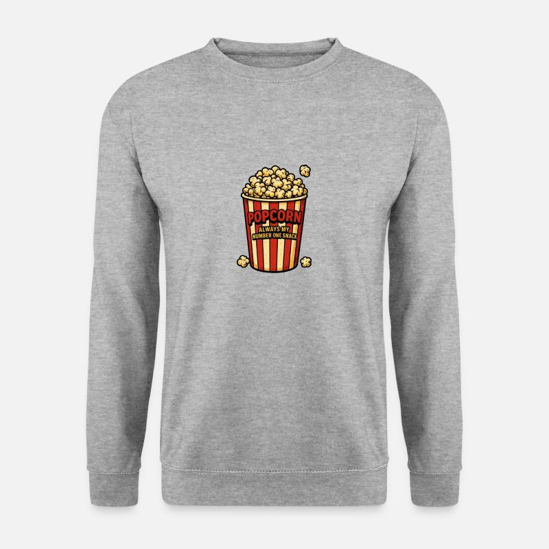 POPCORN - Unisex Pullover - Weißgrau meliert