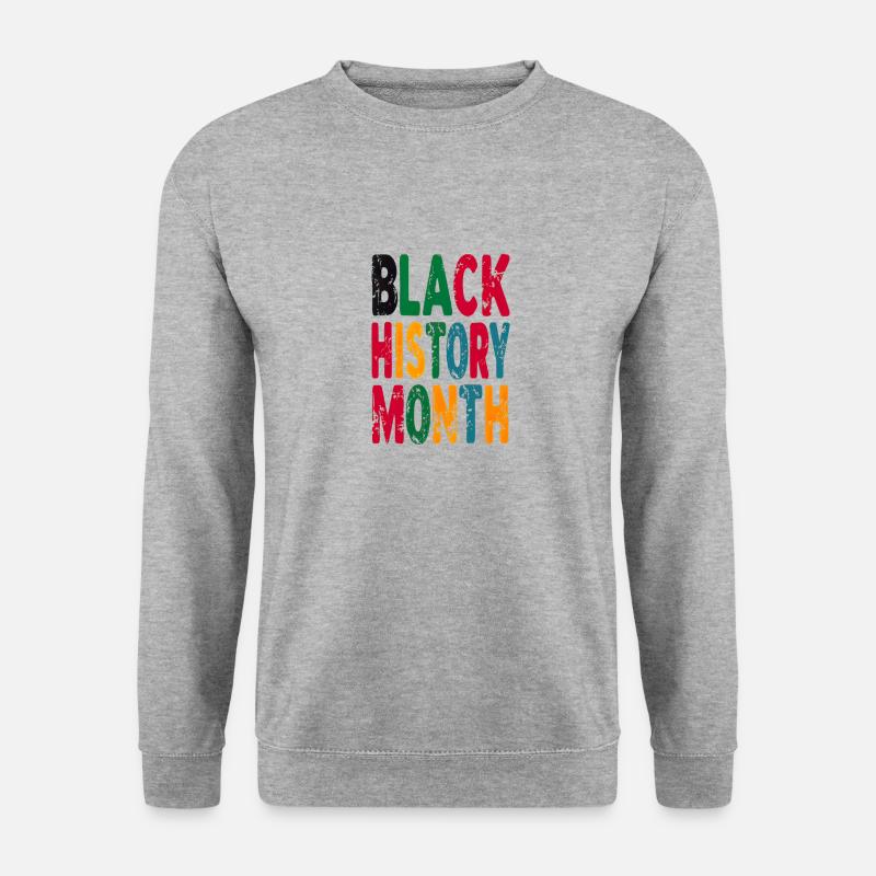 Schwarze Geschichte - Unisex Pullover - Weißgrau meliert