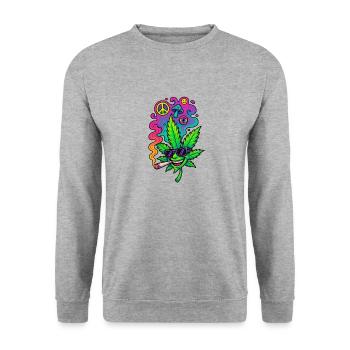 GreenGlow - Unisex Pullover - Weißgrau meliert - Vorne - Alina (178cm) & Michal (187cm)