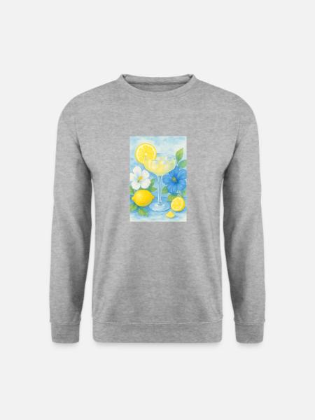 Summer holiday Cocktail - Unisex Pullover - Weißgrau meliert