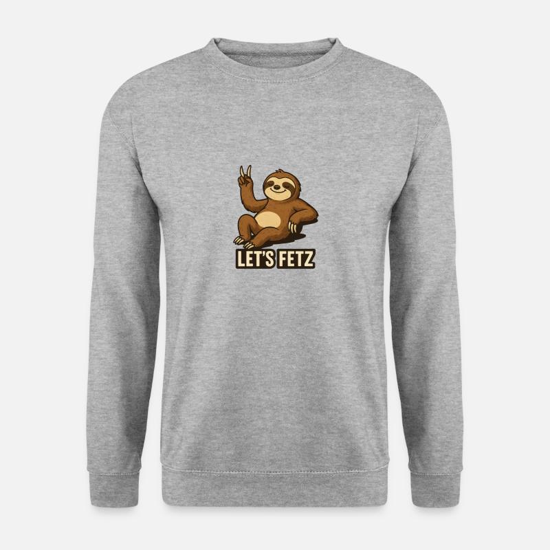 Let‘s Fetz - Unisex Pullover - Weißgrau meliert