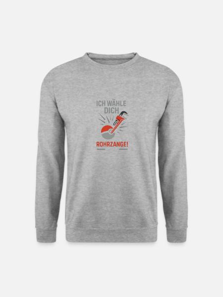 Ich wähle dich, Rohrzange! 01 - Unisex Pullover - Weißgrau meliert
