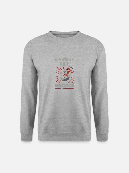 Ich wähle dich, Rohrzange! 02 - Unisex Pullover - Weißgrau meliert