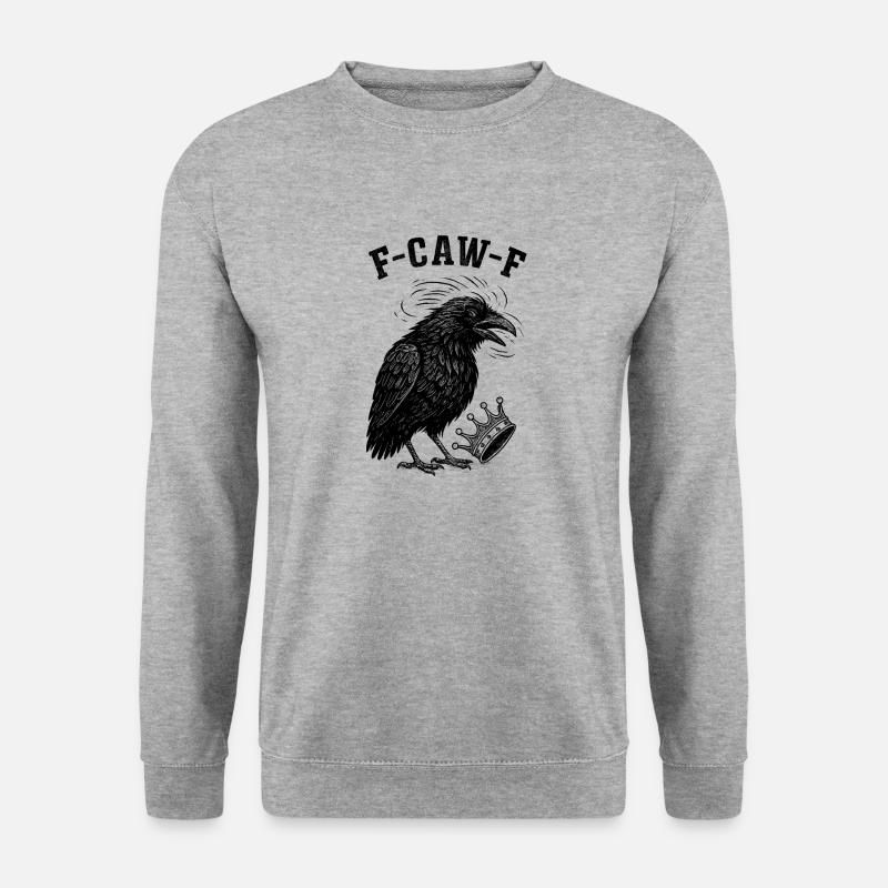 FCAW Krähe Krone - Unisex Pullover - Weißgrau meliert