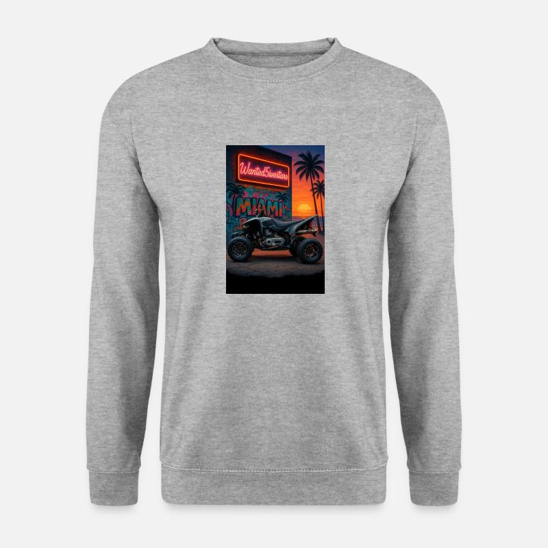 BORN TO RIDE - Unisex Pullover - Weißgrau meliert