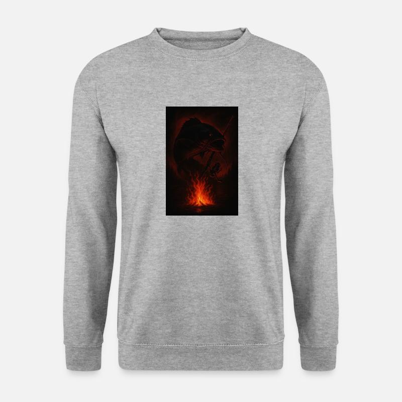 Waller in Hell - Unisex Pullover - Weißgrau meliert