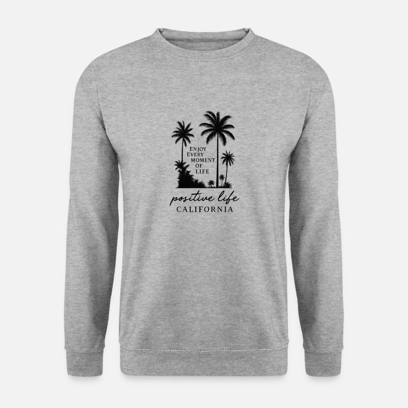 positive life - Unisex Pullover - Weißgrau meliert