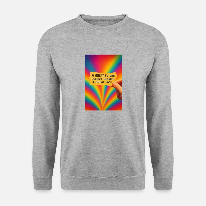 Regenbogen - Unisex Pullover - Weißgrau meliert