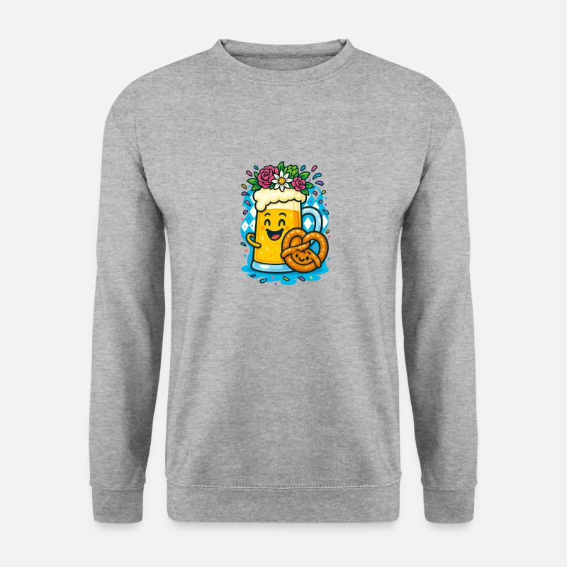 Maß & Brezn - Unisex Pullover - Weißgrau meliert