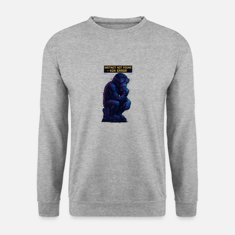 Monkey Instinct Not Found - Unisex Sweatshirt - salt & pepper