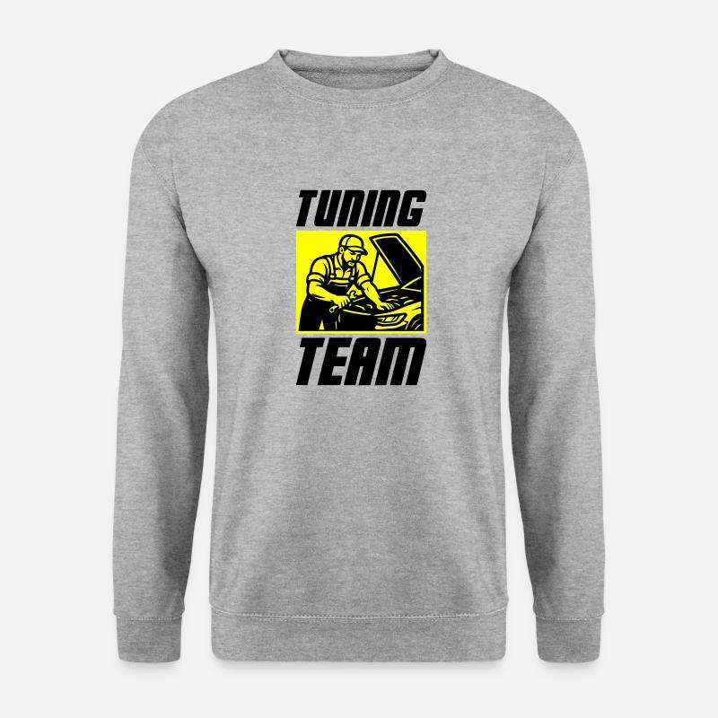 Tuning Team Auto - Unisex Pullover - Weißgrau meliert