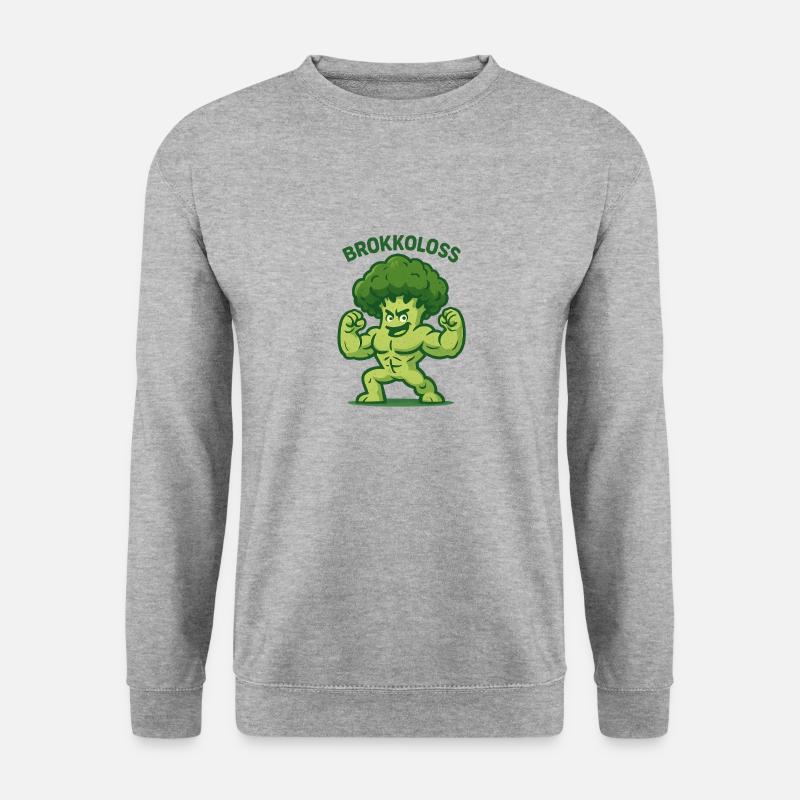 Brokkoloss - Unisex Pullover - Weißgrau meliert