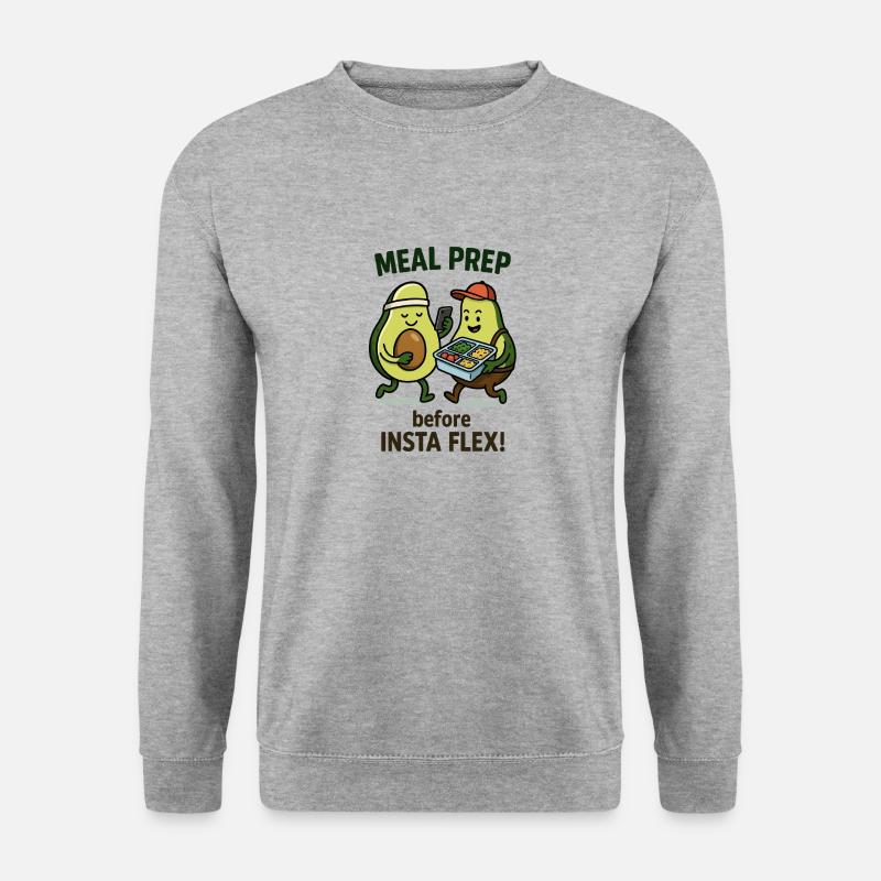 Meal Prep Avocado - Unisex Pullover - Weißgrau meliert