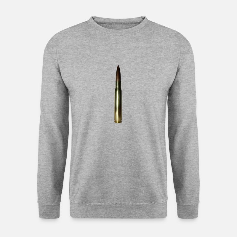 Munition-Gewehr - Unisex Pullover - Weißgrau meliert