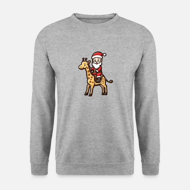 Giraffe Santa Claus - Unisex Sweatshirt - salt & pepper