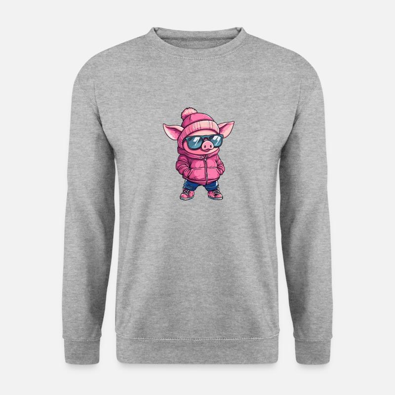 Pig Cool Comic - Unisex Sweatshirt - salt & pepper