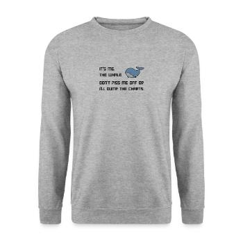 Wal-Krypto - Unisex Pullover - Weißgrau meliert - Vorne - Alina (178cm) & Michal (187cm)