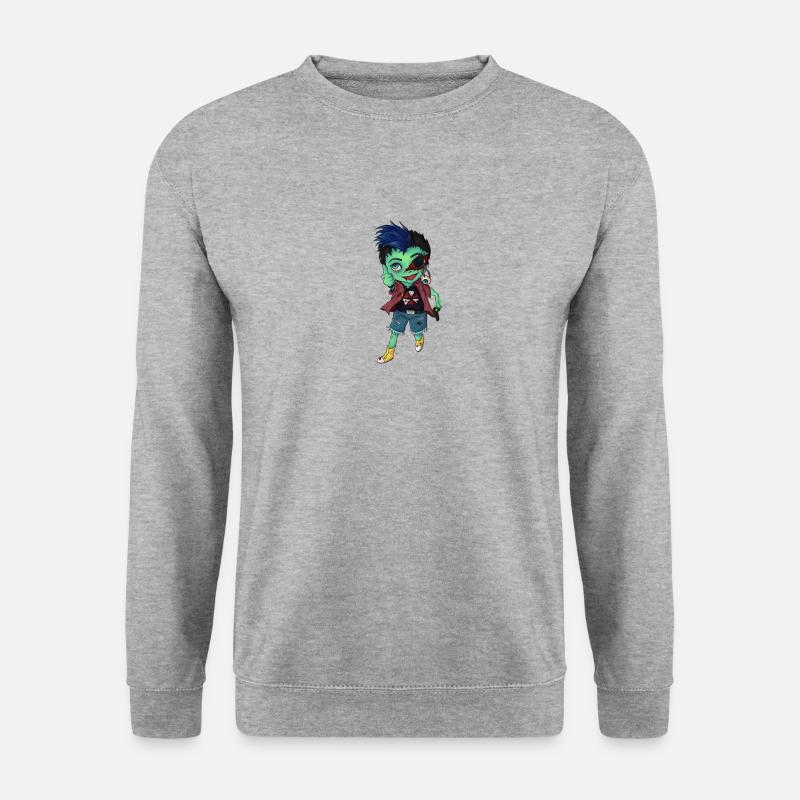 Chibime - Unisex Pullover - Weißgrau meliert