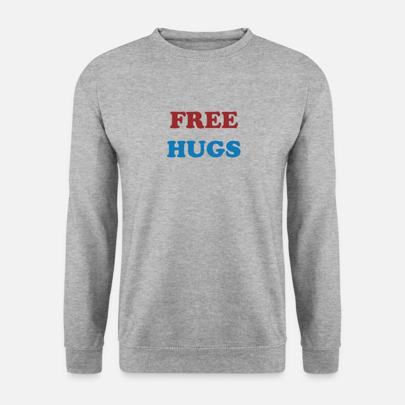 KOSTENLOSE UMARMUNGEN!! - Unisex Pullover - Weißgrau meliert