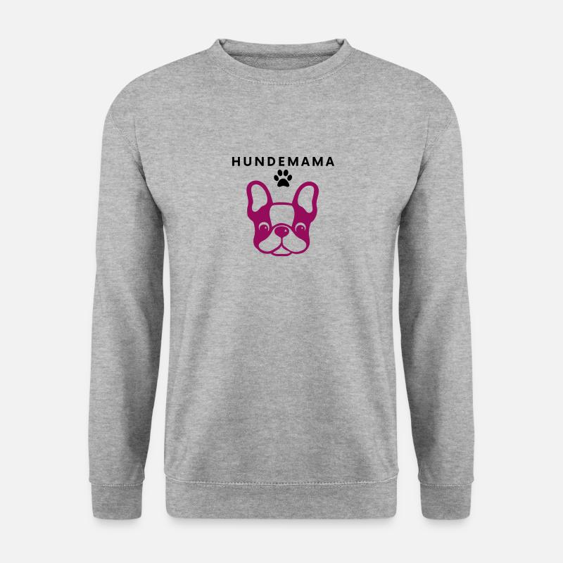 Hundemama - Unisex Pullover - Weißgrau meliert