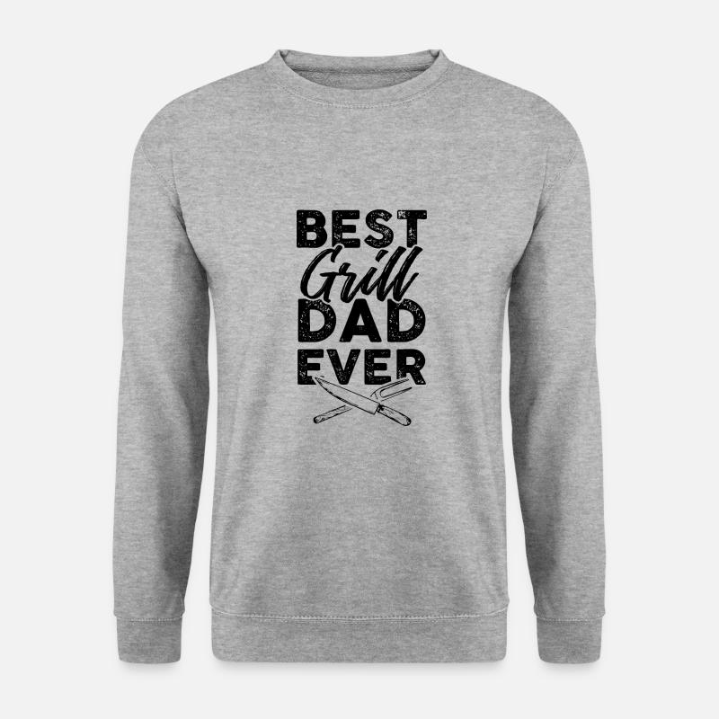 bester grill papa - Unisex Pullover - Weißgrau meliert