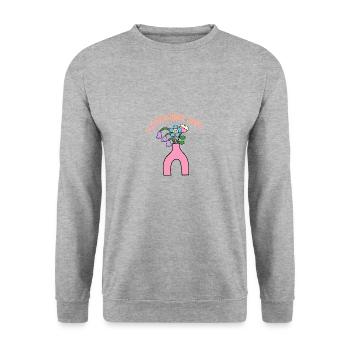 Colorful Bouquet - Blooming Soul - Gift - Unisex Sweatshirt - salt & pepper - Front - Alina (178cm) & Michal (187cm)